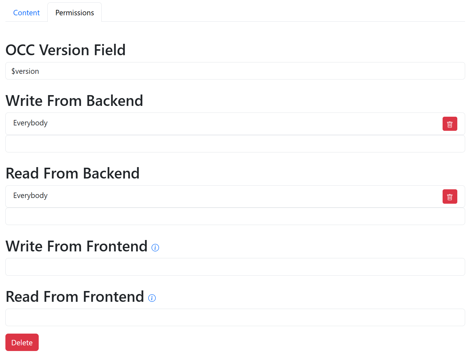 Json storage permission settings